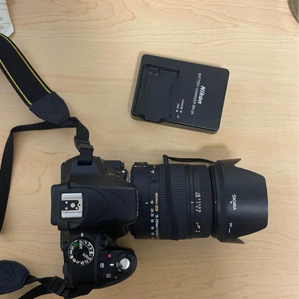 Nikon D3300 with Sigma Zoom 18-250mm lens